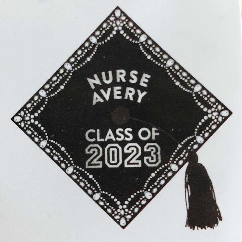 Graduation Cap Sticker Decorating Kit - Class of 2023 Personalized Message